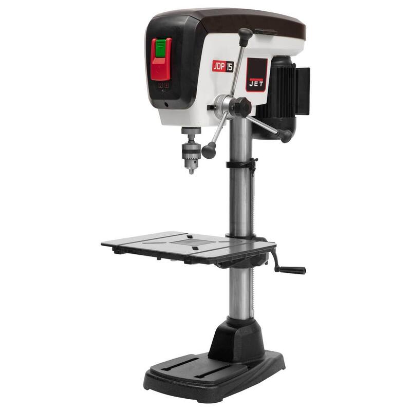 Prensa de taladro de banco Jet de 3/4 HP y 15 pulgadas con luz de trabajo LED, 16 velocidades, 115 voltios, JDP-15B - 716200