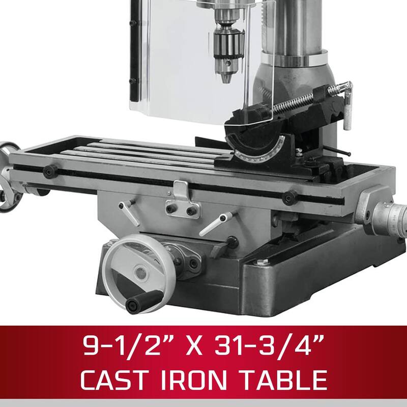 Máquina fresadora/taladradora Jet de 2 HP con cono R8 y luz de trabajo, 12 velocidades, 115/230 voltios, JMD-18 - 350018