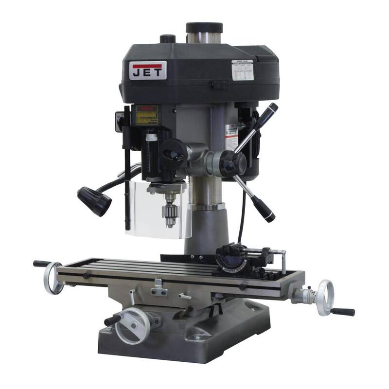 Máquina fresadora/taladradora Jet de 2 HP con cono R8 y luz de trabajo, 12 velocidades, 115/230 voltios, JMD-18 - 350018