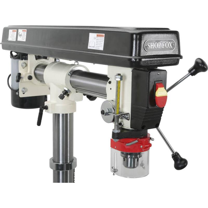 Prensa de taladro radial de piso de 5 velocidades de 34 pulgadas con capacidad de mandril de 5/8 de pulgada - W1670