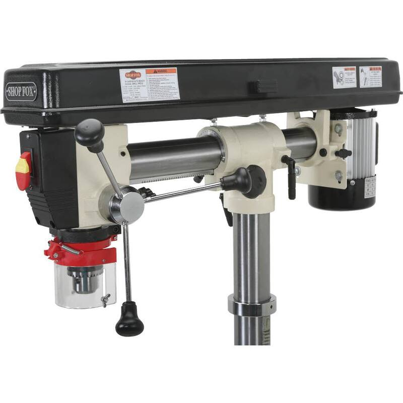 Prensa de taladro radial de piso de 5 velocidades de 34 pulgadas con capacidad de mandril de 5/8 de pulgada - W1670