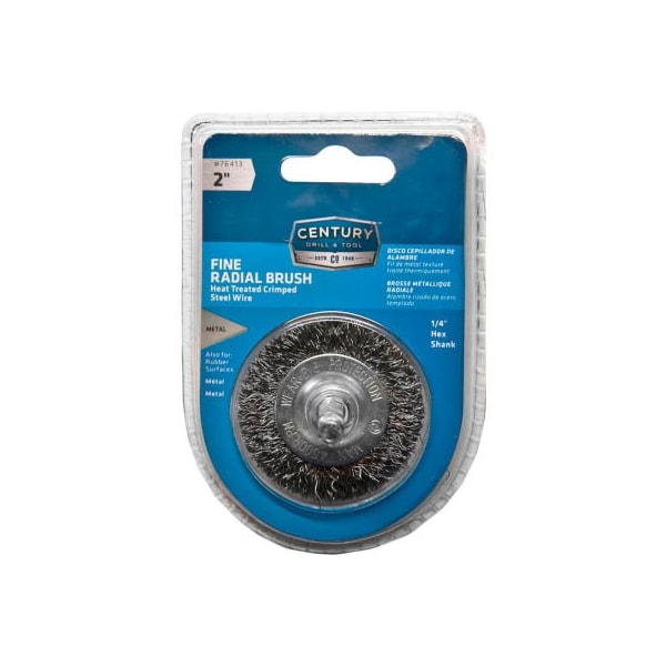 Century Drill & Tool Century Drill Drill Radial Wire Brush 2" Dia. Steel Crimped - 76413