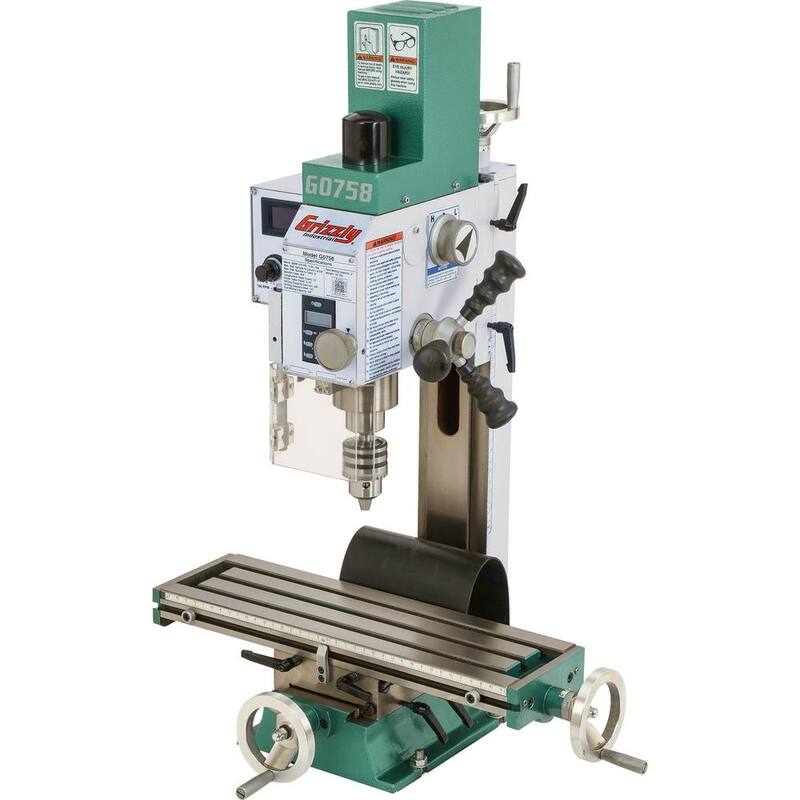 Prensa Taladradora/Fresadora de Velocidad Variable de 6 pulgadas x 20 pulgadas con Capacidad de Mandril de 5/8 de pulgada - G0758