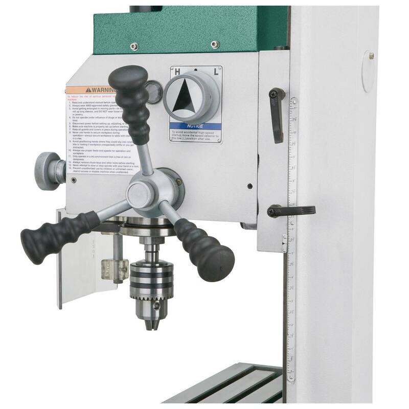 Prensa Taladradora/Fresadora de Velocidad Variable de 6 pulgadas x 20 pulgadas con Capacidad de Mandril de 5/8 de pulgada - G0758