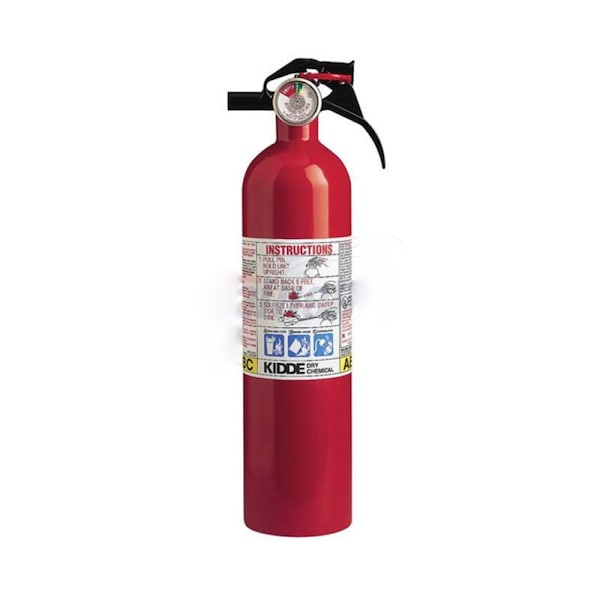 American Imaginations 2.5 LB. Stainless Steel Red Multi-Purpose Home Fire Extinguisher - AI-37080