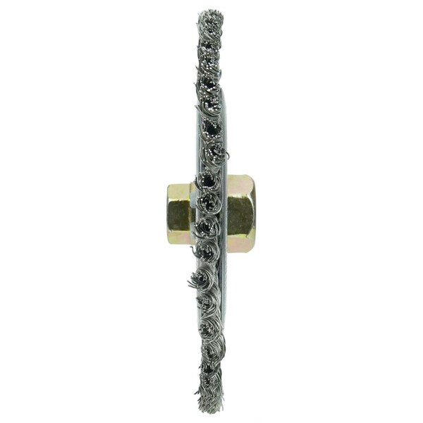 Weiler DUALLY 6" Brush, .020" Wire Fill, 5/8"-11UNC Double-Hex - 79815