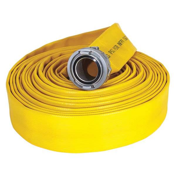 Jafrib Supply Line Fire Hose, 50 ft. L, Yellow - G50H3RY50N