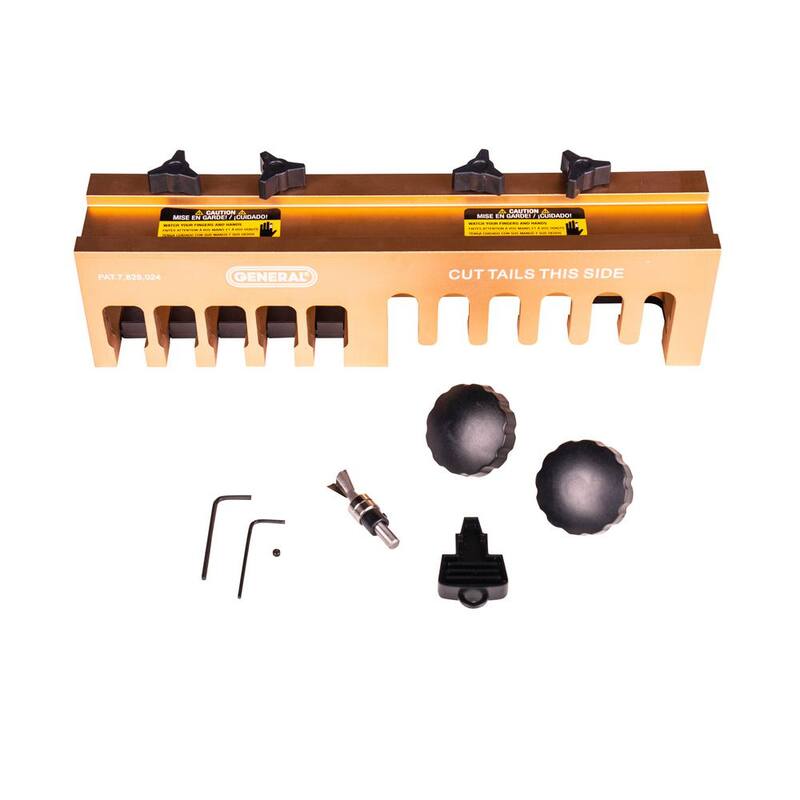 Plantilla de cola de milano portátil de aluminio General Tools, 12 pulgadas, carpintería, fabricación de muebles y gabinetes con fresa - 861
