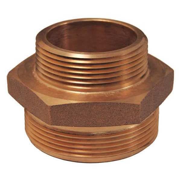 Dixon Domestic Hex Nipple BR, 2"NPTx2.5", NST - DMH2025F-D