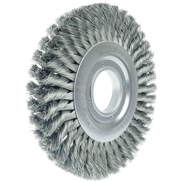Weiler 8" Standard Twist Knot Wire Wheel .016" Steel Fill 2" Arbor Hole - 9430