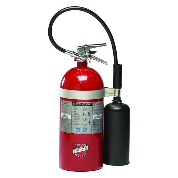 Buckeye Fire Equipment Fire Extinguisher, 10 lb Capacity, Class BC , UL Rating10B:C , Carbon Dioxide - 45600