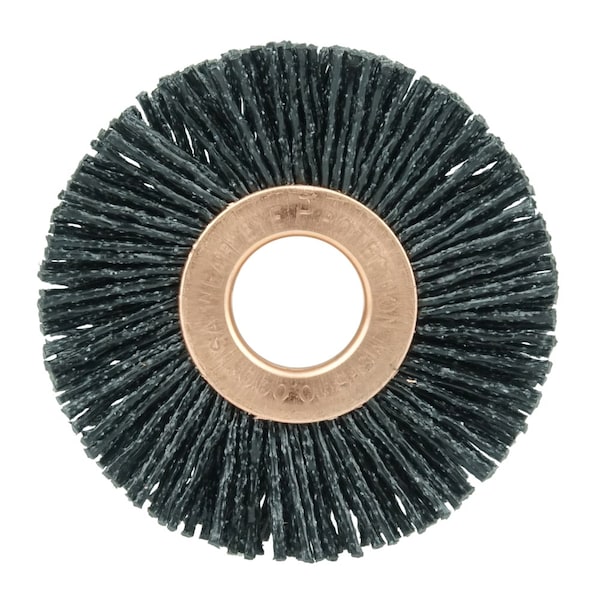 Weiler Burr-Rx 2" Dia Wheel Brush, .026/120CG Crimped Fill, 1/2" Arbor Hole - 17548