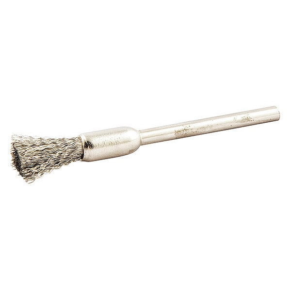 Zoro Select End Brush, Crimped, 1/4 dia., SS - 66252839086