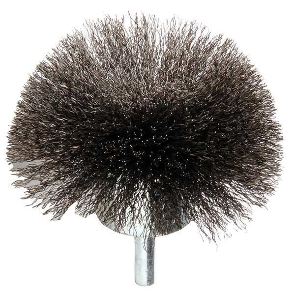 Weiler Flared End Wire Brush, Steel, 3", 16, 000 RPM - 96140