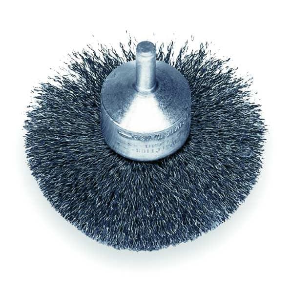 Weiler Flared End Wire Brush, Steel, 3", 16, 000 RPM - 96140