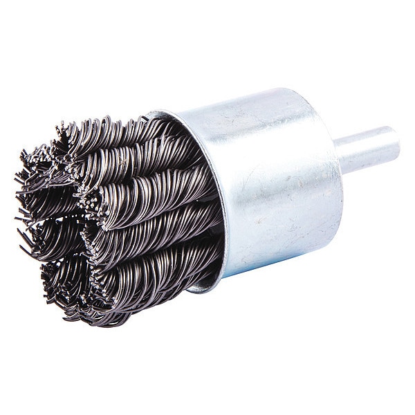 Zoro Select Crimped Wire End Brush, Shank Size 1/4" - 66252839095