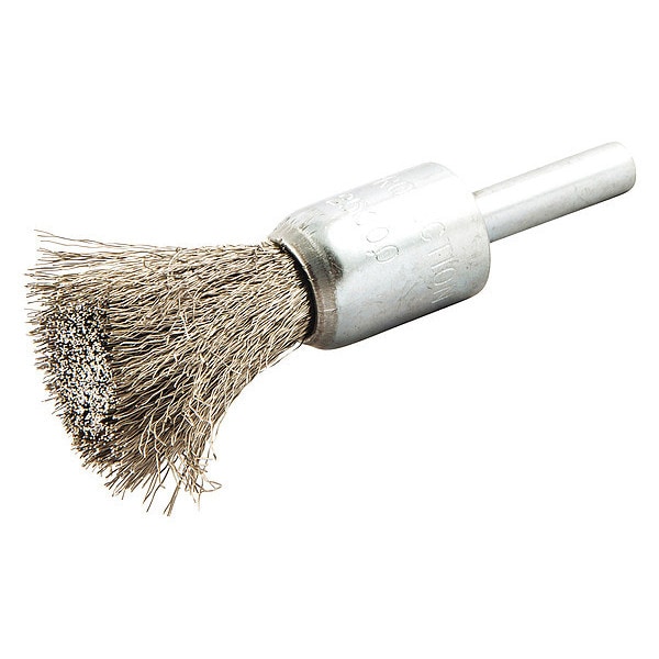 Zoro Select End Brush, Crimped, 1/2 dia., 25000 rpm - 66252839043