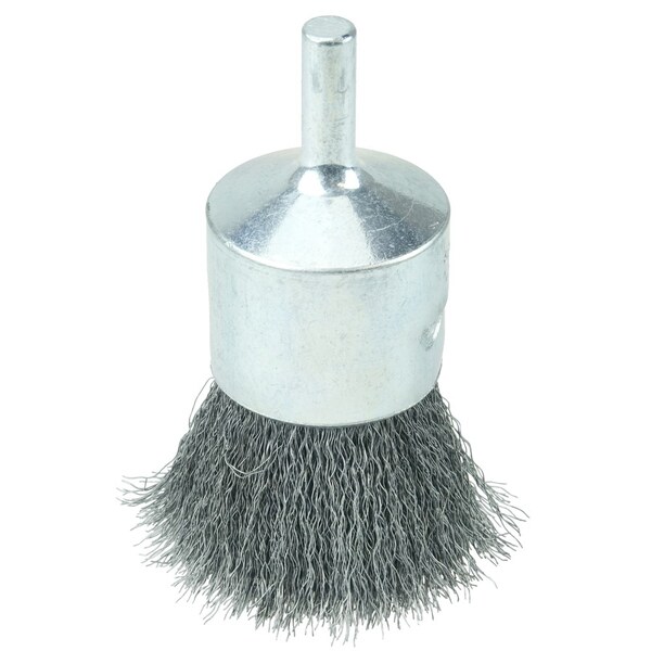 Weiler 1" Crimped Wire End Brush, .006" Steel Fill - 10009