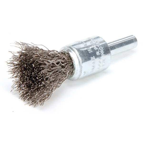 Weiler Crimped Wire End Wire Brush, Stainlesss Steel - 96103