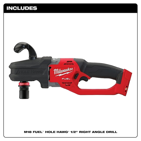 Milwaukee Tool Drill, 7/16" QUIK-LOK Chuck, 18V DC - 2808-20