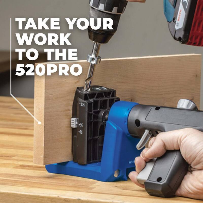 Kit de iniciación Kreg Pocket-Hole Jig 520PRO con Kit Inicial de Tornillos PH - KPHJ520PRO-21H