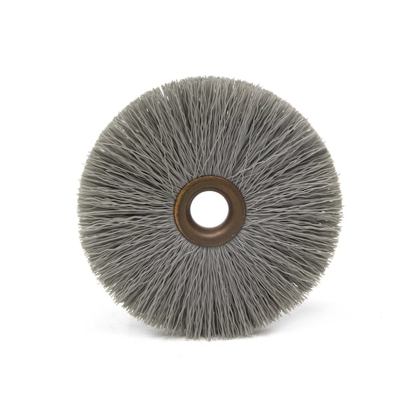 Brush Research Manufacturing CY3600AO Abrasive Nylon Copper Center Wheel, 3" Dia., 600AO, .500" Arbor Hole, 1.000" Trim - CY3600AO
