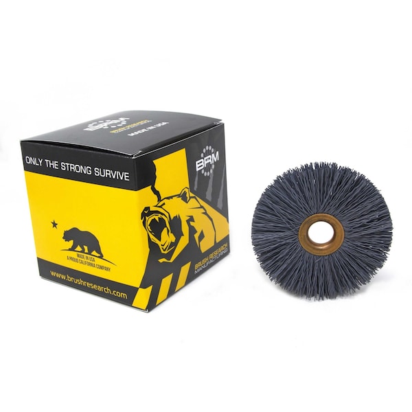 Brush Research Manufacturing CY4500SC Abrasive Nylon Copper Center Wheel, 4" Dia., 500SC, .500" Arbor Hole, 1.437" Trim - CY4500SC