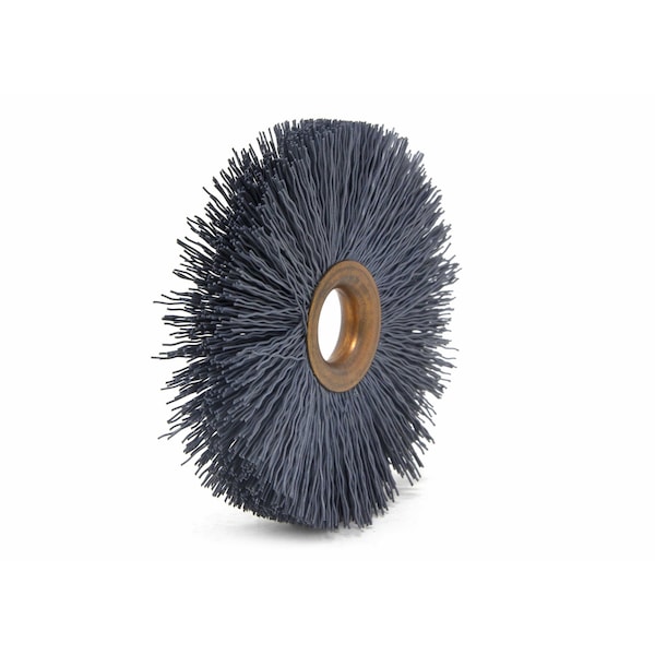 Brush Research Manufacturing CY4500SC Abrasive Nylon Copper Center Wheel, 4" Dia., 500SC, .500" Arbor Hole, 1.437" Trim - CY4500SC