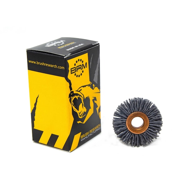 Brush Research Manufacturing CY112120SC Abrasive Nylon Copper Center Wheel, 1.5" Dia., 120SC, .375" Arbor Hole, .375" Trim - CY112120SC