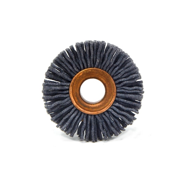 Brush Research Manufacturing CY112120SC Abrasive Nylon Copper Center Wheel, 1.5" Dia., 120SC, .375" Arbor Hole, .375" Trim - CY112120SC