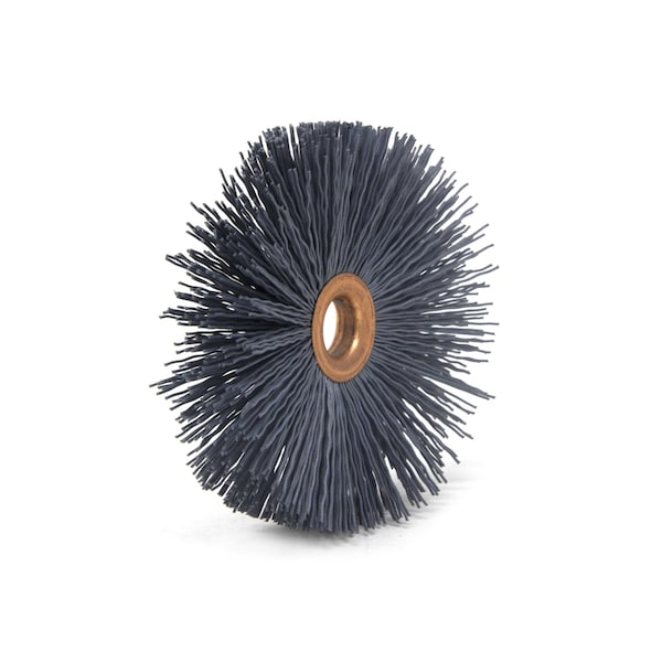 Brush Research Manufacturing CY3320SC Abrasive Nylon Copper Center Wheel, 3" Dia., 320SC, .500" Arbor Hole, 1.000" Trim - CY3320SC