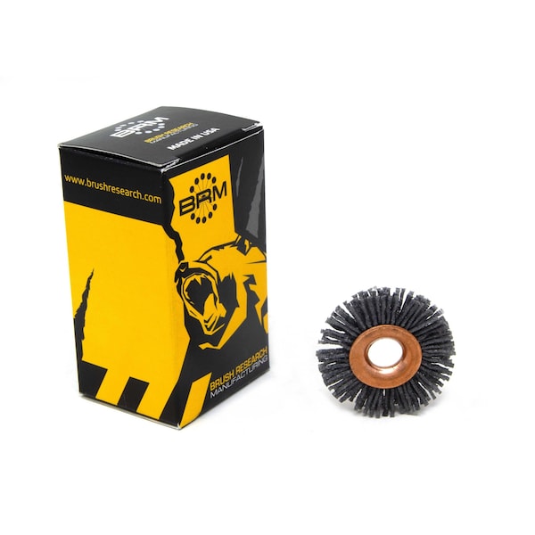 Brush Research Manufacturing CY11480SC Abrasive Nylon Copper Center Wheel, 1.25" Dia., 80SC, .375" Arbor Hole, .250" Trim - CY11480SC