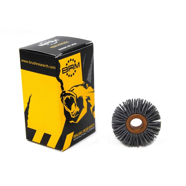 Brush Research Manufacturing CY1180SC Abrasive Nylon Copper Center Wheel, 1" Dia., 180SC, .375" Arbor Hole, .125" Trim - CY1180SC
