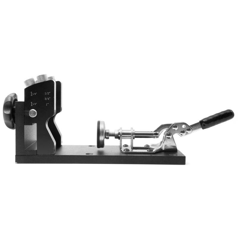 Kit de plantilla de agujero de bolsillo de metal WEN con base en forma de L, broca escalonada y tornillos autorroscantes - WA1527