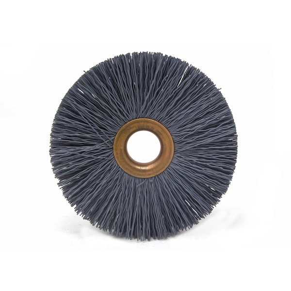 Brush Research Manufacturing CY3500SCF Abrasive Nylon Copper Center Wheel, 3" Dia., 500SC, .625" Arbor Hole, 1.000" Trim - CY3500SCF