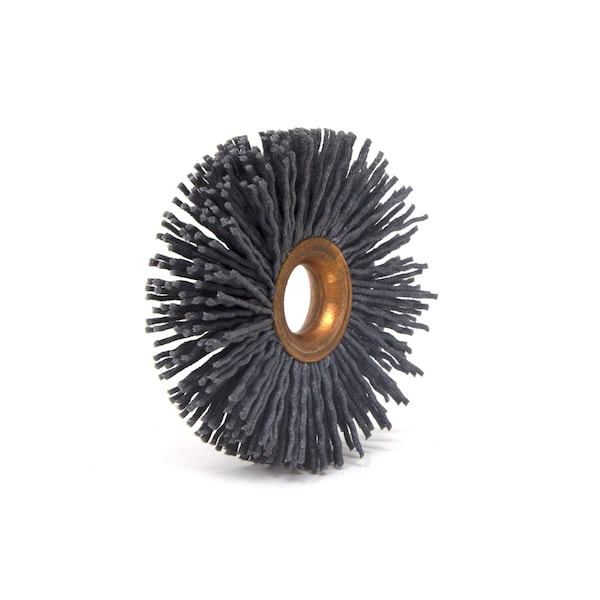 Brush Research Manufacturing CY280SC Abrasive Nylon Copper Center Wheel, 2" Dia., 80SC, .500" Arbor Hole, .500" Trim - CY280SC