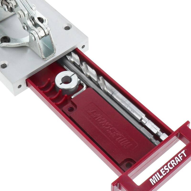 Milescraft Pocket Jig 400 - Plantilla de orificio de bolsillo automática, resistente y de metal para trabajar en madera. Kit completo con broca, destornillador y tornillos - 1327