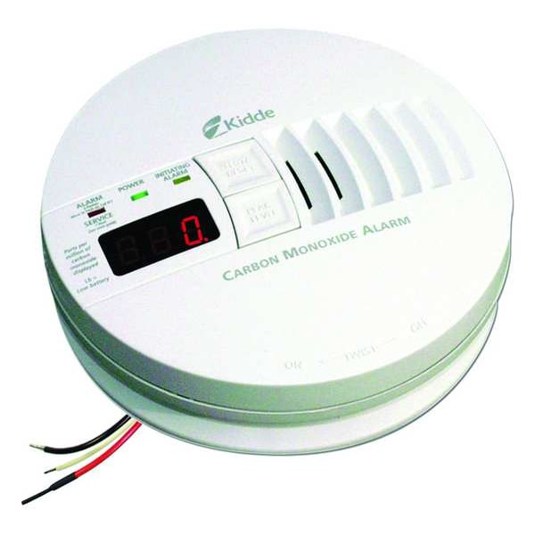Kidde Carbon Monoxide Alarm, 85 dB @ 10 ft, 120V AC, 9V, Electrochemical Battery Backup: Yes - KN-COP-IC