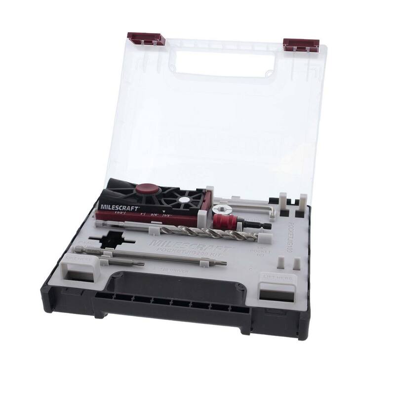 Kit completo de plantilla de agujero de bolsillo Milescraft PocketJig200 - Doble barril - 1325