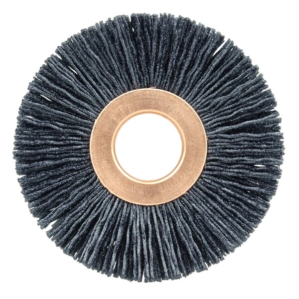 Weiler 2-1/2" Dia Burr-Rx Wheel Brush, .035/80CG Crimped Fill, 5/8" - 17557