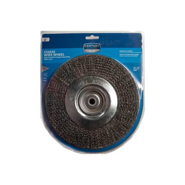 Century Drill & Tool Century Drill 76868 Bench Grinder Wire Wheels 8" Dia. Steel Crimped - 76868