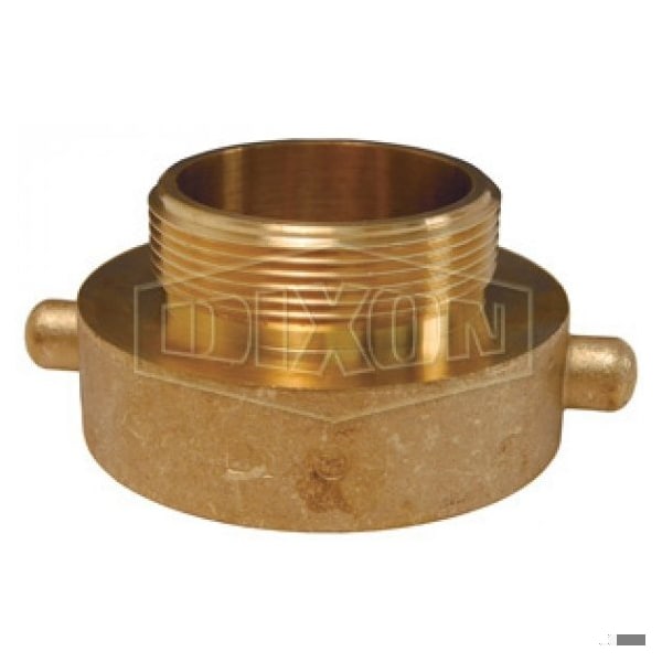 Dixon Pin Lug Hydrant Adapter, 2-1/2 x 1 in, Female NST NH x MNPT, Brass, Domestic - HA2510T