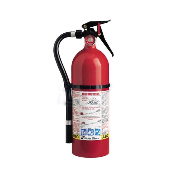 American Imaginations 5 LB. Stainless Steel Red Home-Office Fire Extinguisher - AI-37082