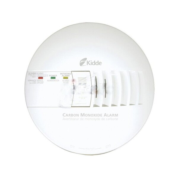 American Imaginations Round White Wire-In Carbon Monoxide Alarm Plastic - AI-36993