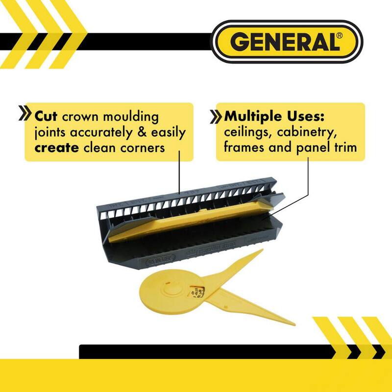 Herramienta de corte de molduras de corona profesional de General Tools para sierras de inglete, radiales y de mesa - 881