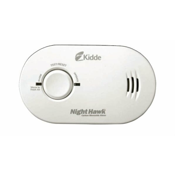 Kidde Carbon Monoxide Alarm, 85 dB @ 10 ft, (3) AA Batteries, Electrochemical Battery Backup: No - KN-COB-B-LP