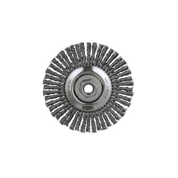 Osborn STRINGER BEAD KNOT WIRE WHEEL 4 OD X .020 STEEL X 5/8-11 NC AH - 99082