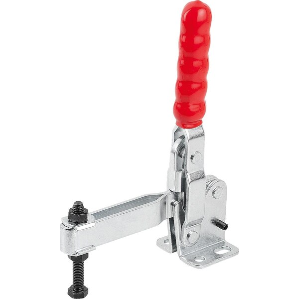 Kipp Toggle Clamp Vertical Std, Horizontal Foot F2=3600, Adjustable Clamping Spind M08X60, Steel Electro - K1255.003600