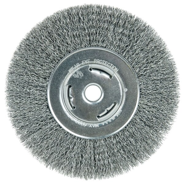 Weiler Wolverine 7" Wide Face Bench Grinder .014" Crimped , 5/8" Arbor Hole - 6655