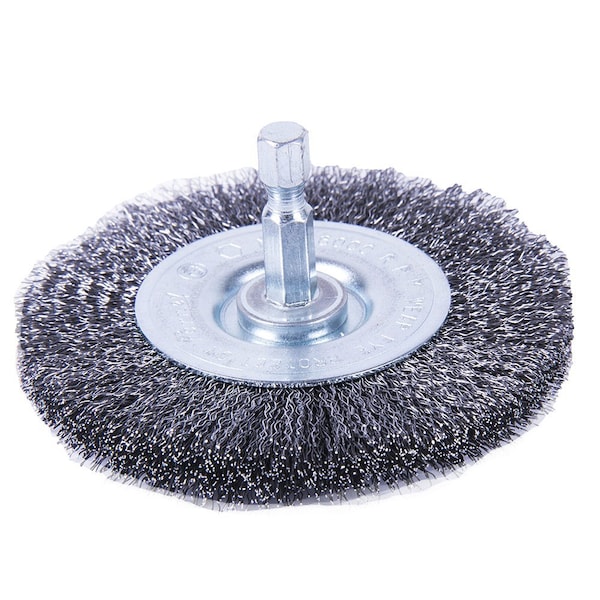 Forney Wire Wheel Crimped, 3 in x .008 in x 1/4 in Hex Shank - 72792
